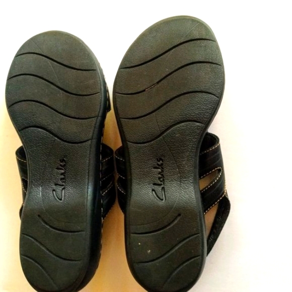 Clarks Sandals Brown Leather Comfort Walking Shoe - Picture 6 of 6